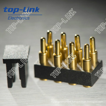 8 Pin Double Row Spring Loaded Pogo Pins with Cap for SMT Sucker